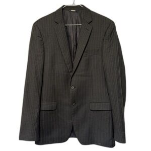 Ralph Ralph Lauren Mens Single Breasted Wool Blazer Size 40L Striped Career